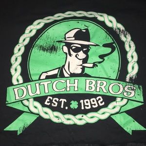 🍀💚Dutch Bros Coffee shirts! (Green & Black)💚🍀